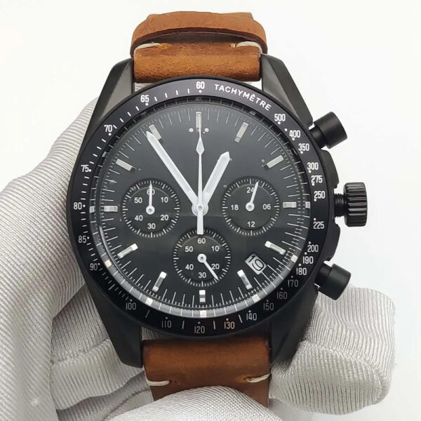 Seiko Moon Watch Black Dial - Image 4