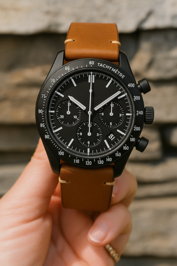 Seiko Moon Watch Black Dial - Image 3