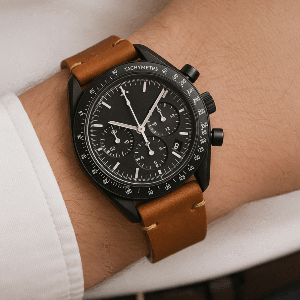 Seiko Moon Watch Black Dial - Image 2