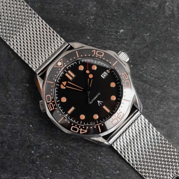 Custom Made 41mm Black Custom SMP 300 Style Diver Mod Watch Seiko NH35 Movement