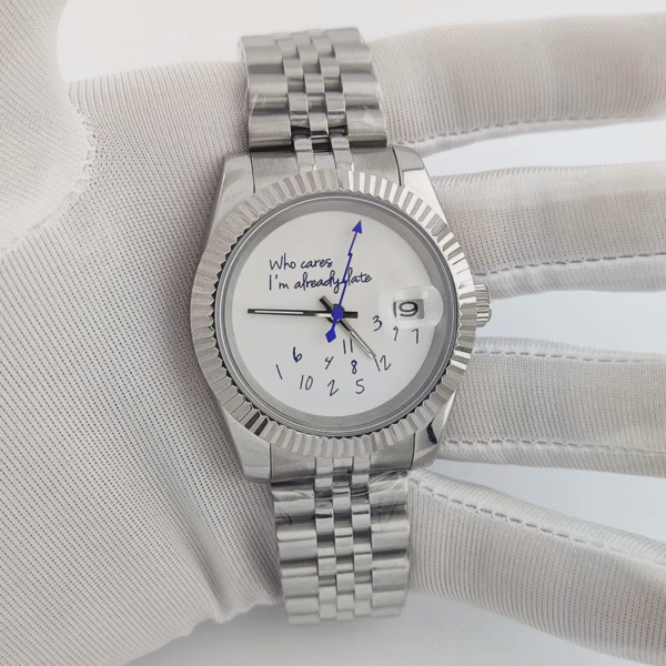 Who Cares I'm already Late" Seiko Watch Jubilee Automatic NH35 Mechanical Watch