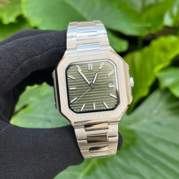 Custom Mod Seiko Watch Cubitus Green Dial 38mm Seiko NH35 Automatic Movement