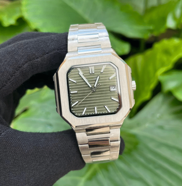 Custom Mod Seiko Watch Cubitus Green Dial 38mm Seiko NH35 Automatic Movement