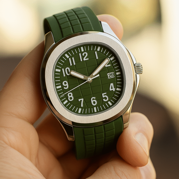Custom Mod 39mm Watch Green Dial Nautical NH35 Seiko Automatic Movement